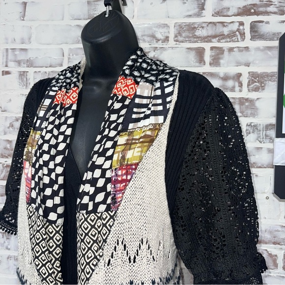 Anthropologie Black Embellished Buttoned Blouse - Picture 5 of 6